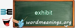 WordMeaning blackboard for exhibit